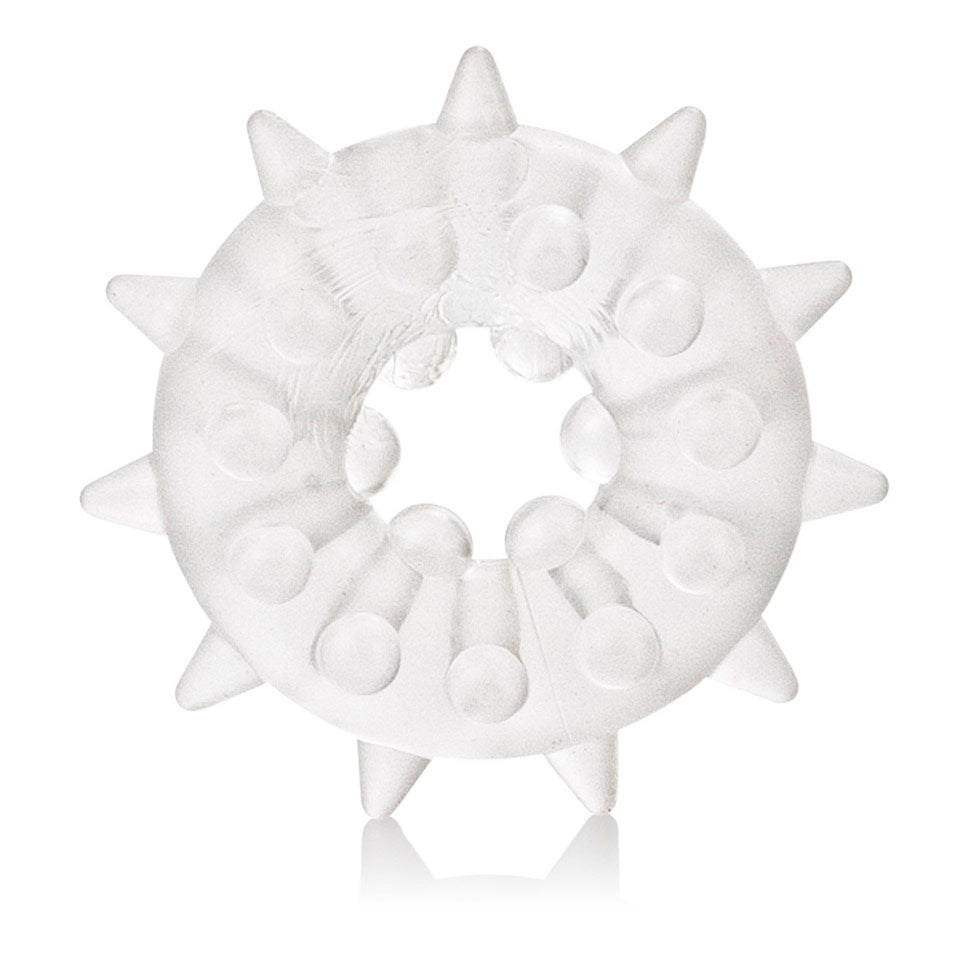 Clear silicone 'sexagon enhancer 2' cock ring from california exotic, part of our love rings range.