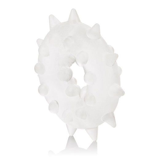Clear sexagon enhancer cock ring from California Exotic, a love ring to add excitement.