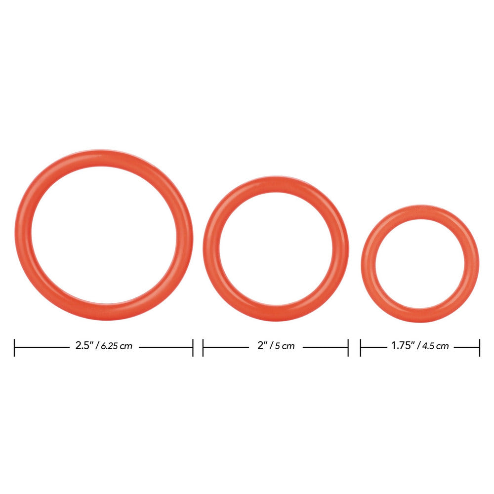 California Exotic TriRings set of three love rings for enhanced pleasure and intimacy.