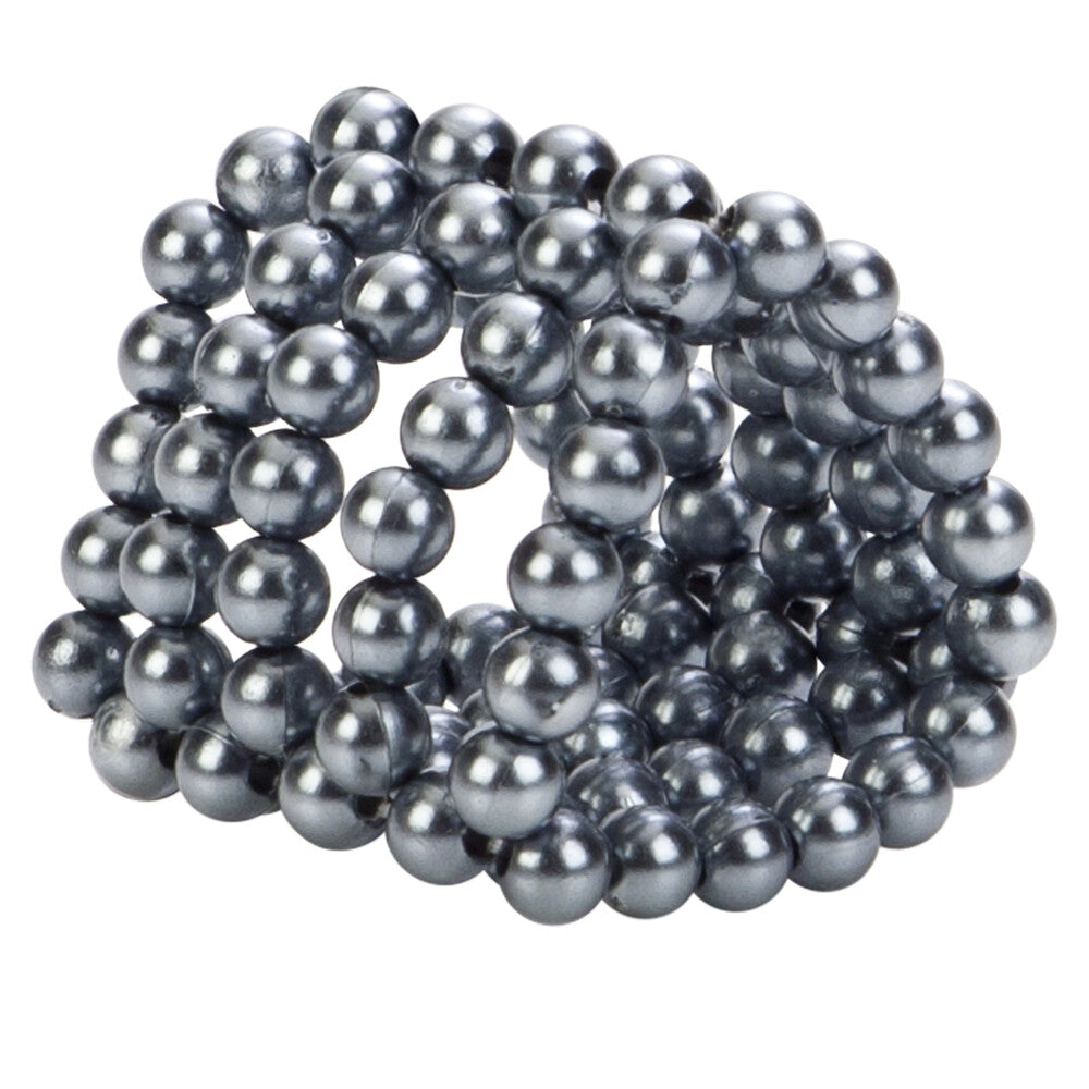 Close-up of clear, beaded love ring designed to enhance pleasure, from california exotic.
