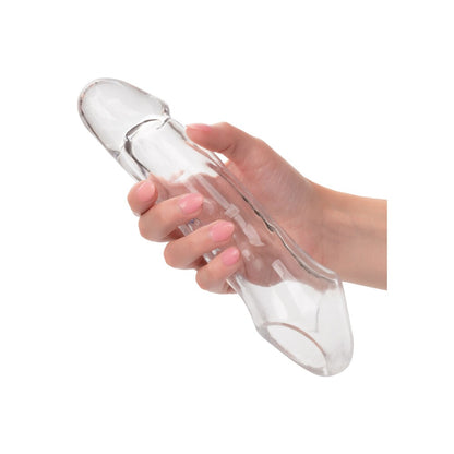 Clear, flexible penis extension from California Exotic, offering additional length for enhanced pleasure.
