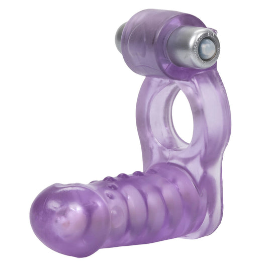 california exotic double diver vibrator: a dual-ended, skin-safe silicone dildo for partnered pleasure.