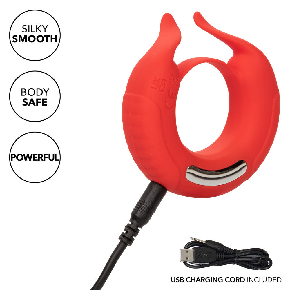 The taurus enhancer couples cock ring, a black love ring with subtle vibrations.