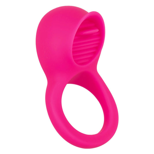 California Exotic teasing tongue love ring vibrator, rechargeable and made for enhanced pleasure.