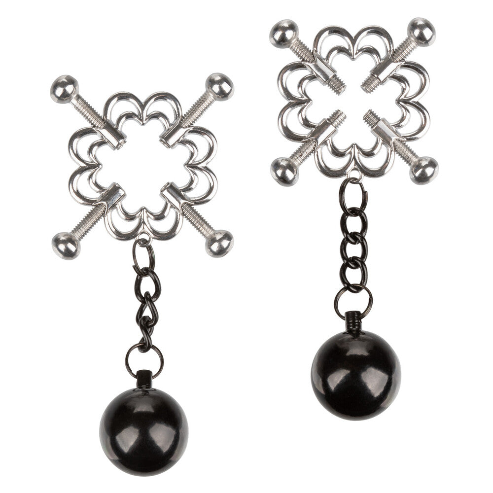 California Exotic nipple grips, four point weighted clamps for intense nipple stimulation.