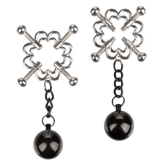 California Exotic nipple grips, four point weighted clamps for intense nipple stimulation.