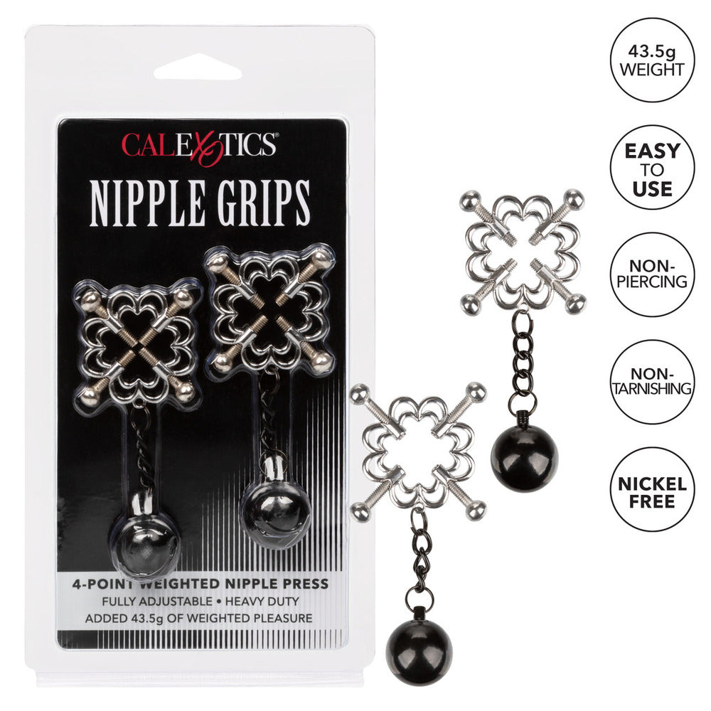 California Exotic nipple grips with four weighted points for enhanced nipple play