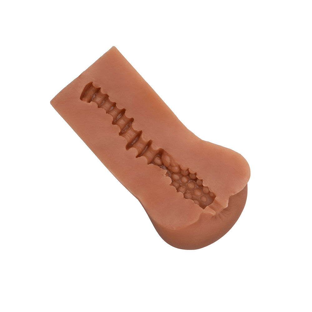 Flesh-brown anus masturbator by california exotic, realistically textured for boundless pleasure and intimate exploration.