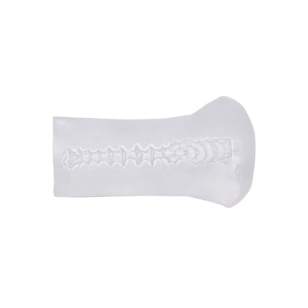 Clear Boundless Stroker masturbator by California Exotic, a transparent pleasure sleeve for solo fun.