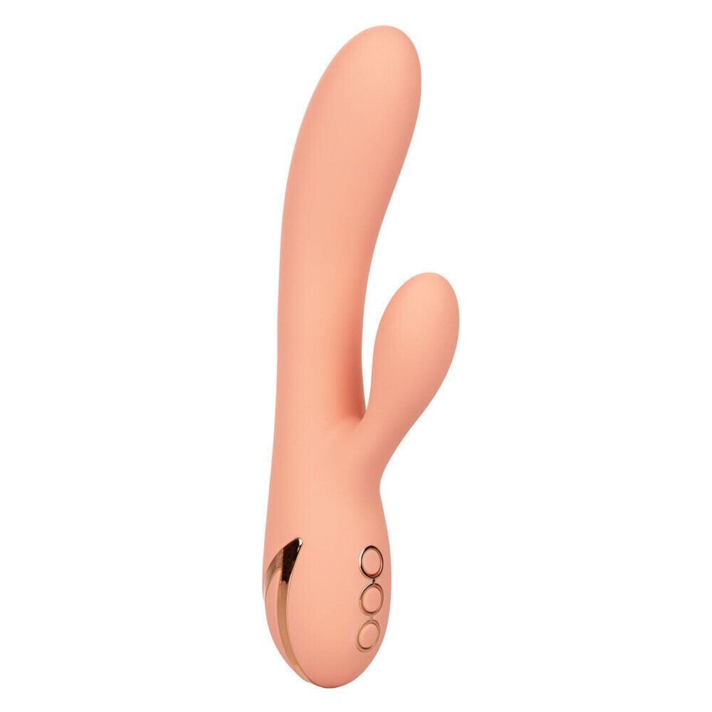 California Exotic's Monterey Magic vibrator with clitoral stimulator in a smooth, silky finish.