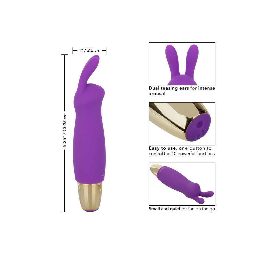 Mini rabbit vibrator in a playful design, perfect for clitoral massage and exploration.