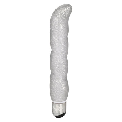 The California Exotic Screwnicorn g-spot vibrator, a majestic purple silicone pleasure toy with ridged texture.