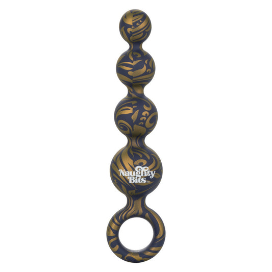 California Exotic naughty bits butt balls: graduated silicone anal beads for pleasure.