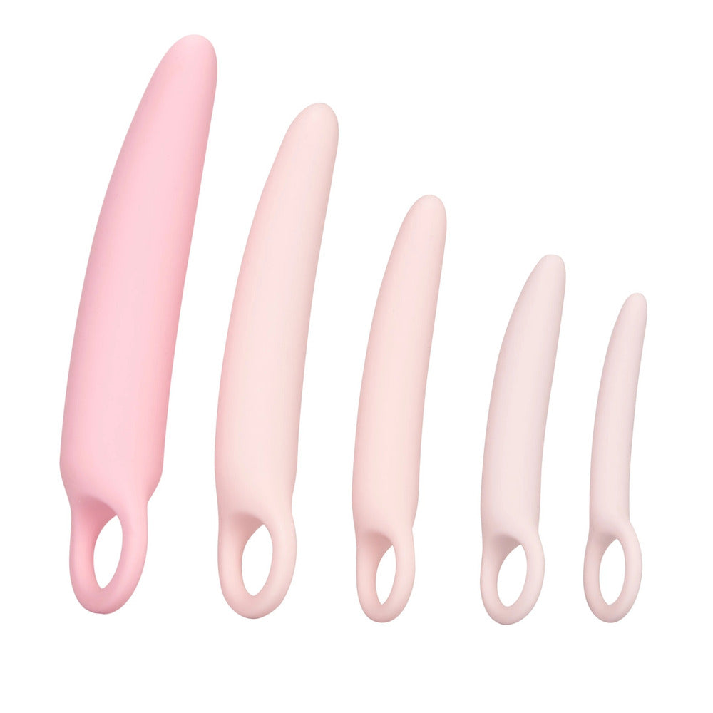 california exotic inspire silicone dilator kit for kegel exercises, multiple sizes and smooth finish