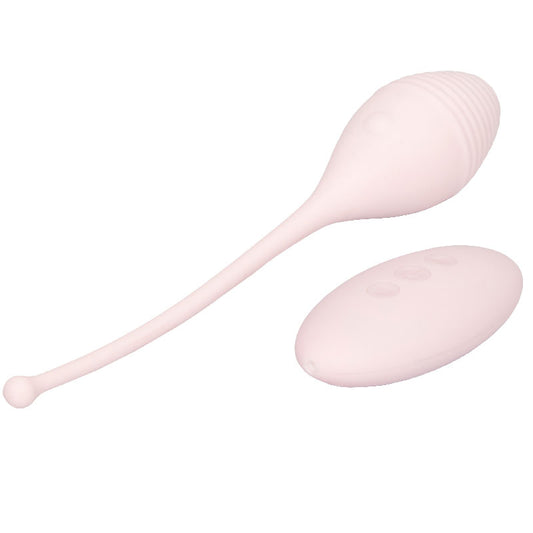 Inspire vibrating kegel exerciser from California Exotic, purple silicone, remote control, for pelvic floor exercises.