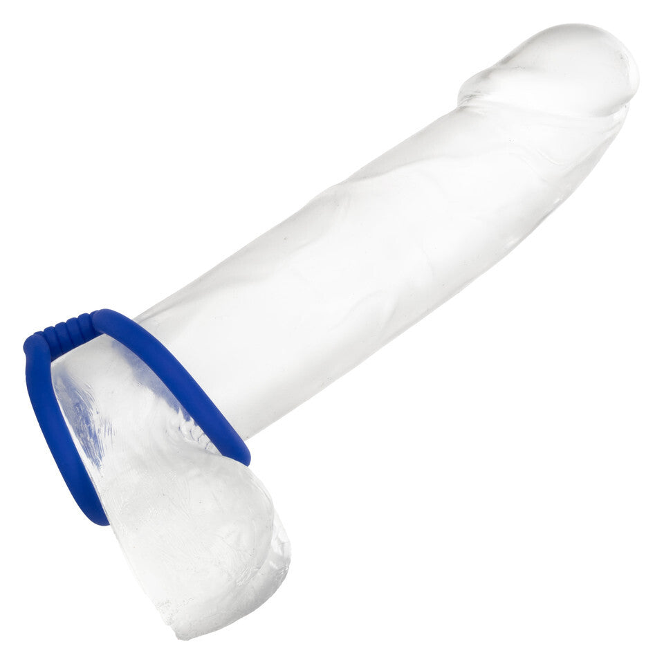 california exotic admiral dual cock cage, a metal love ring for secure pleasure