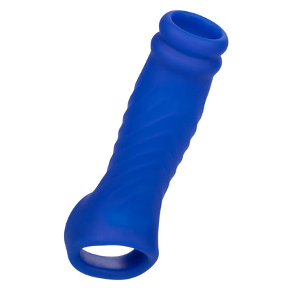 California Exotic Admiral Wave penis extender, textured sleeve with wave pattern, fleshy colour.