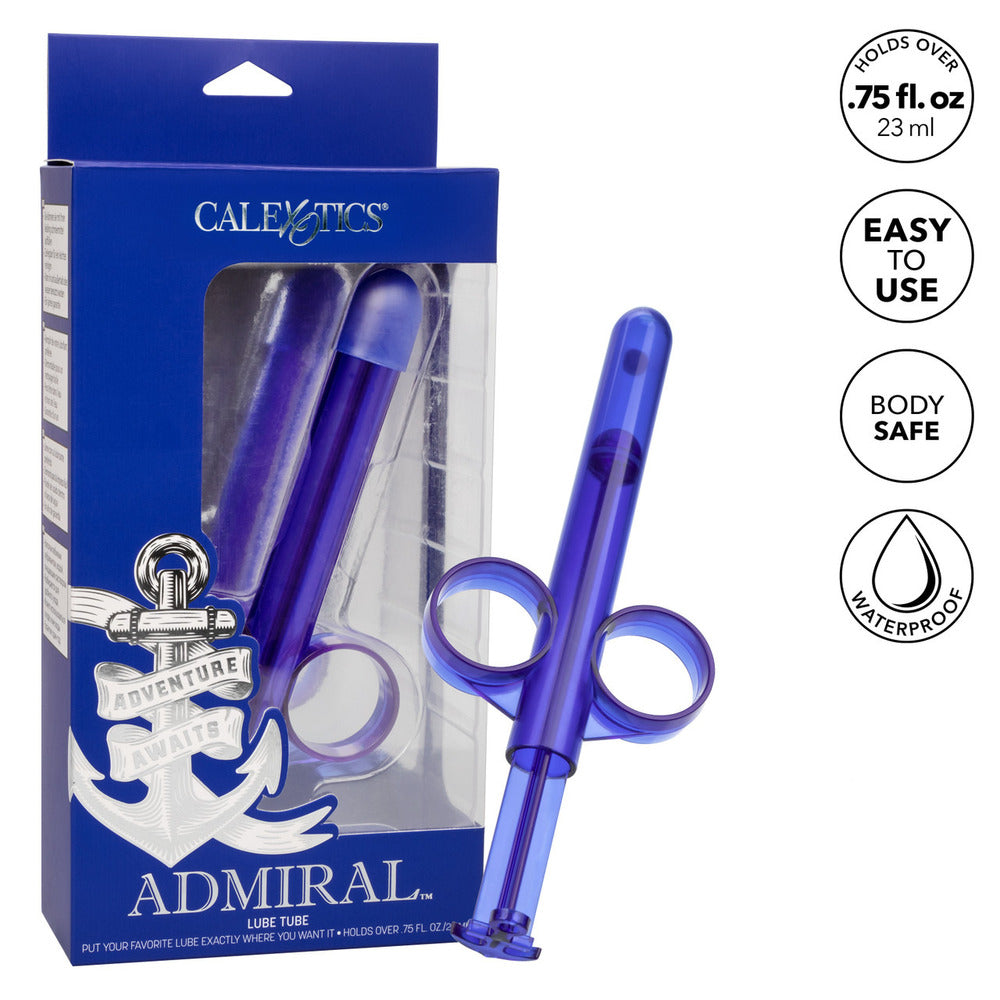 california exotic admiral lube tube: a personal lubricant in a white squeeze tube.