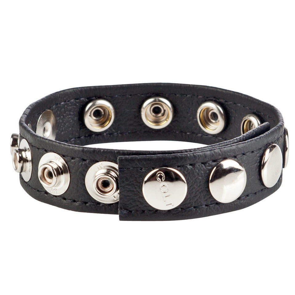 black leather cock and ball strap, a love ring from california exotic