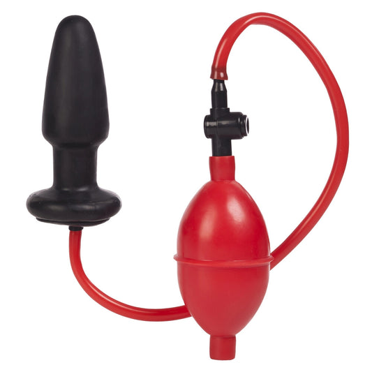 colt expandable butt plug in black, an inflatable anal toy by california exotic