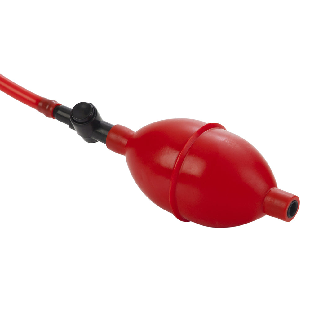 close-up of the colt expandable butt plug, an inflatable anal toy with a smooth finish
