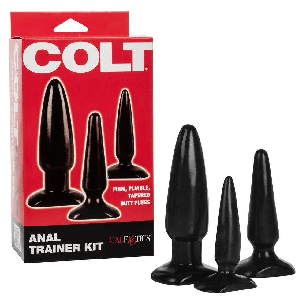 California Exotic colt anal trainer kit featuring graduated size butt plugs for beginners