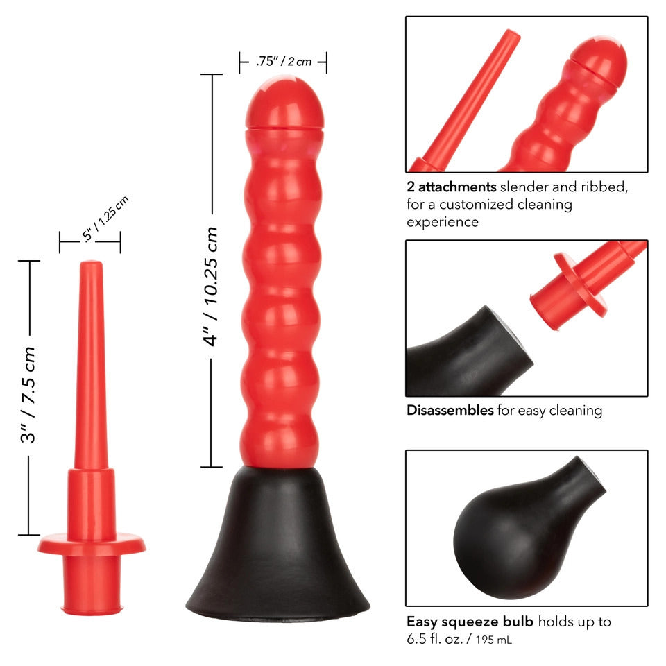 Colt anal douche by california exotic: a black personal hygiene device for cleansing.