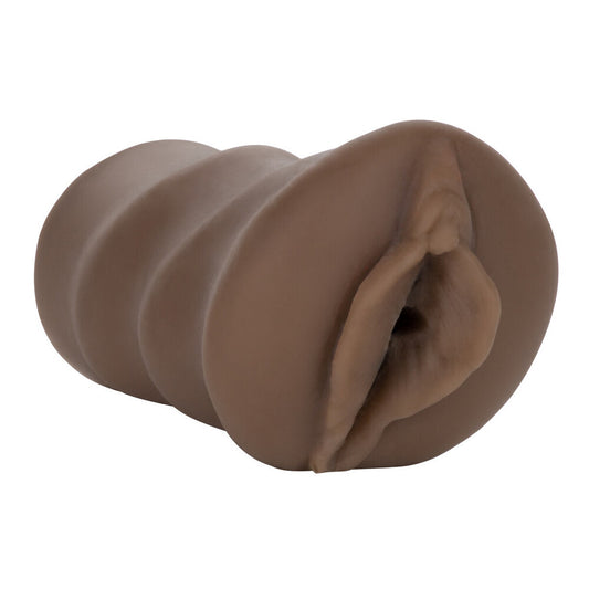 California Exotic Vivid Raw Pound It masturbator, fleshy pink, ribbed interior for stimulating pleasure.