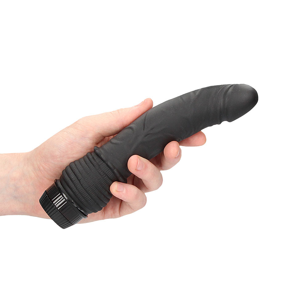Black g-spot vibrator from shots toys, a pleasure product for stimulating the perineum