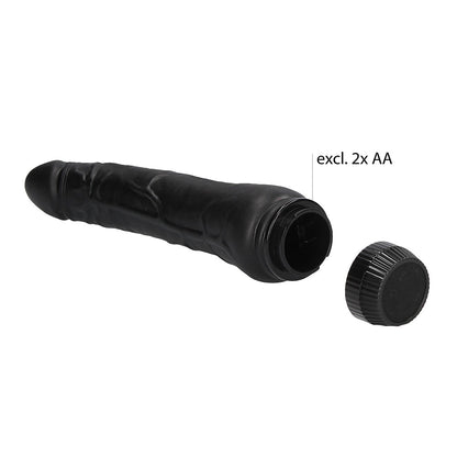 Black g-spot vibrator from shots toys, ergonomically curved for targeted stimulation. Silicone construction with a smooth finish.