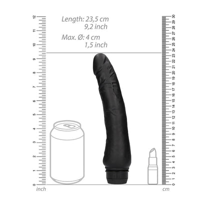 Black g-spot vibrator from shots toys, textured for intense stimulation, made from body-safe silicone.