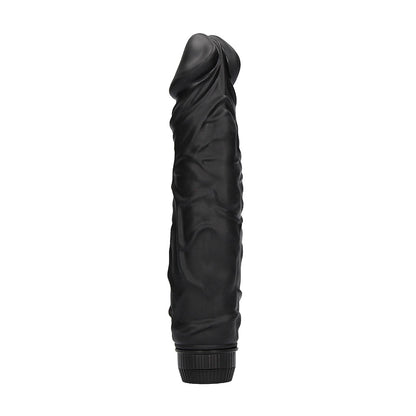 Black, realistic penis vibrator from Shots Toys with a smooth, comfortable finish for personal pleasure.