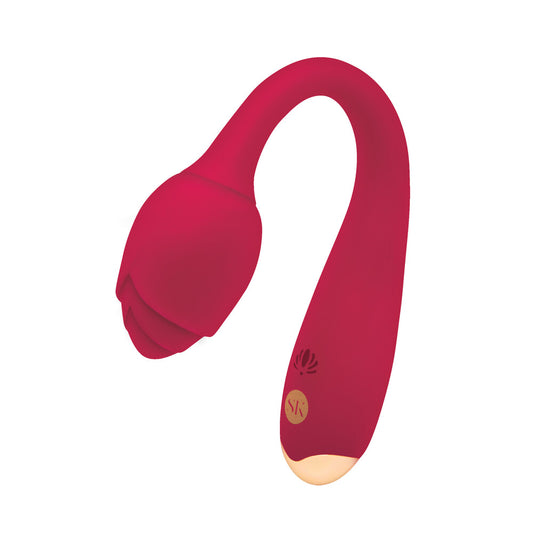 Secret Kisses vibrating rose toy for G-spot stimulation, long stem, and pleasure.