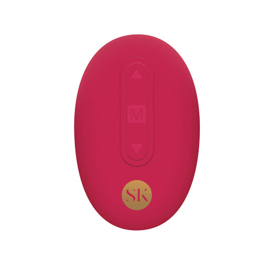 Vibrating butt plug with remote control, floret design, for intimate pleasure.