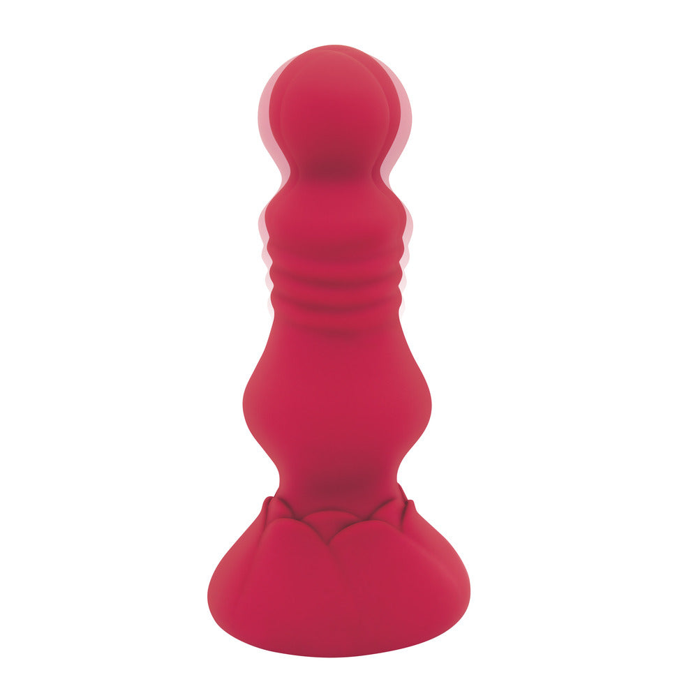 Secret Kisses floret shaped vibrating butt plug with remote control for intimate pleasure.