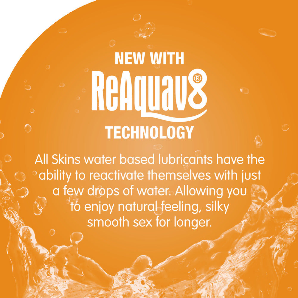 Skins salted caramel seduction lubricant in a squeezable bottle, for intimate use