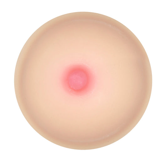 Novelty pink titty-shaped soap bar from Shots Toys, a fun and cheeky bathing novelty.