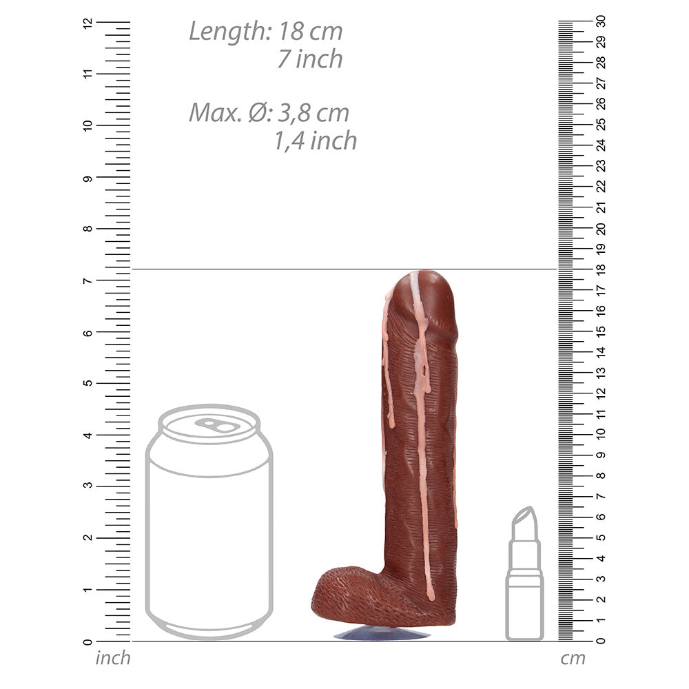 Shots Toys dicky soap, flesh-brown colour and ball-shaped, cum-covered novelty soap.