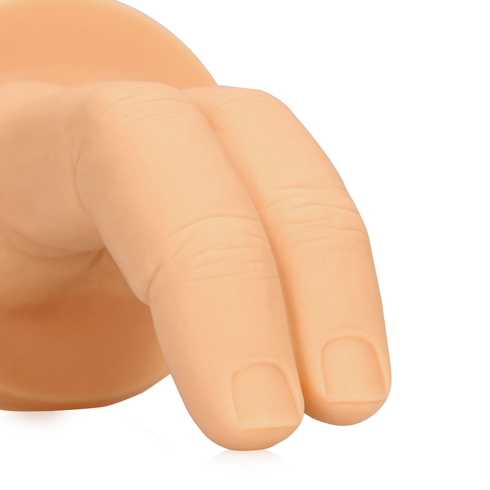 Purple, finger-shaped dildo from Shots Toys, made for internal pleasure and exploring erogenous zones.