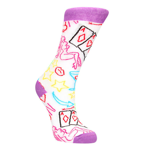 Shots Toys sexy socks with a strip poker design, sizes 36 to 41. Novelty item.