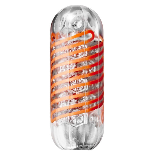 Tenga 02 hexa spinner masturbator, textured dark grey with a unique hexagonal design.