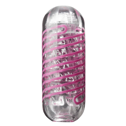 Tenga 06 brick spinner masturbator, textured grey and orange design, for tactile pleasure.