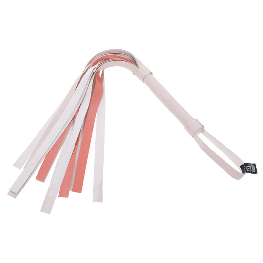 Sportsheets sex and mischief stripe flogger, a multi-coloured whip perfect for playful fun.