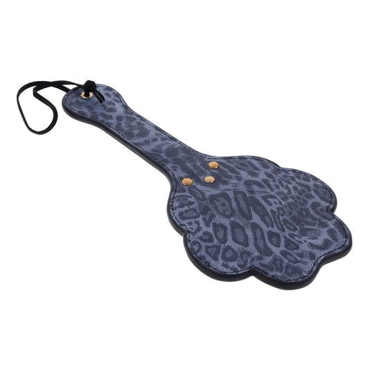 Sportsheets paw paddle in black, a fun, textured flogger for playful sensual exploration.