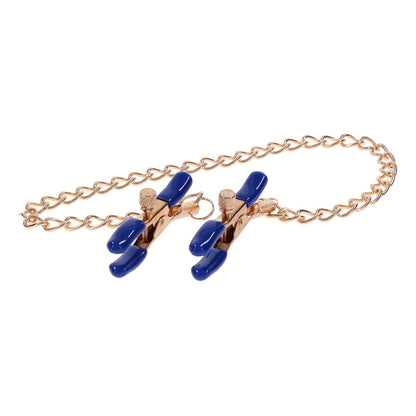 Sportsheets cougar nipple clamps, chained, with adjustable screws, for exciting erotic play