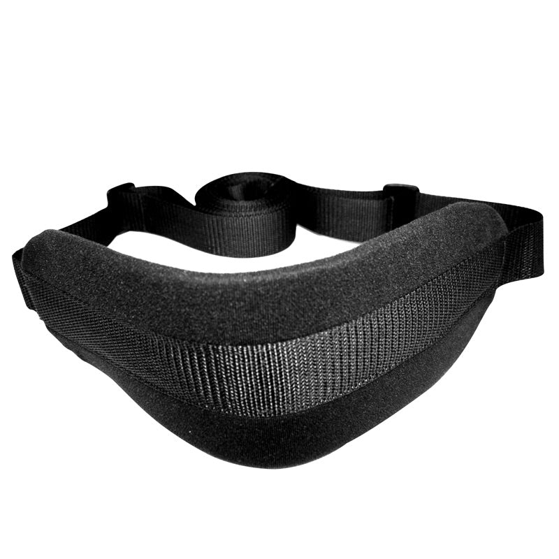 Sportsheets sex sling classic in black, a naughty restraint aid for adventurous couples.