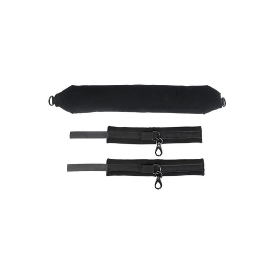 sportsheets pivot positioning bar, black metal frame for assisted sex positions and restraint