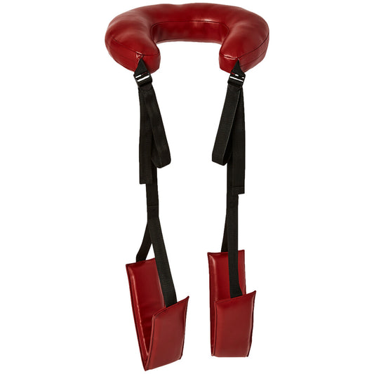 The saffron coloured Sportsheets thigh sling restraint for playful bedroom fun.