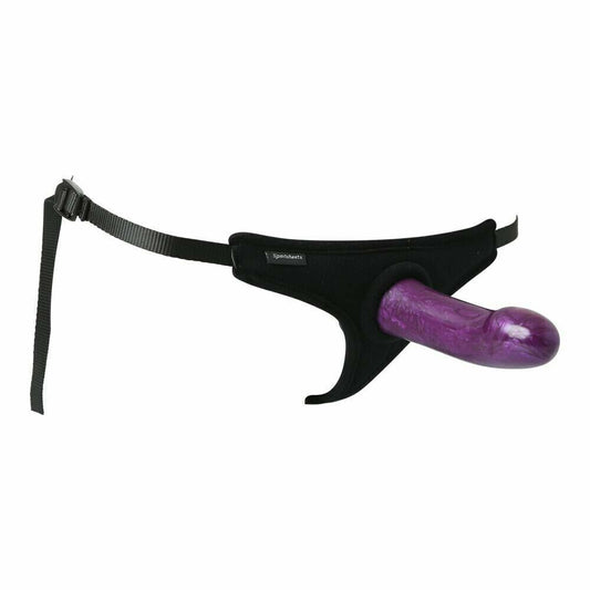 Sportsheets bikini strap-on dildo set, a silicone toy with adjustable straps for bedroom fun.