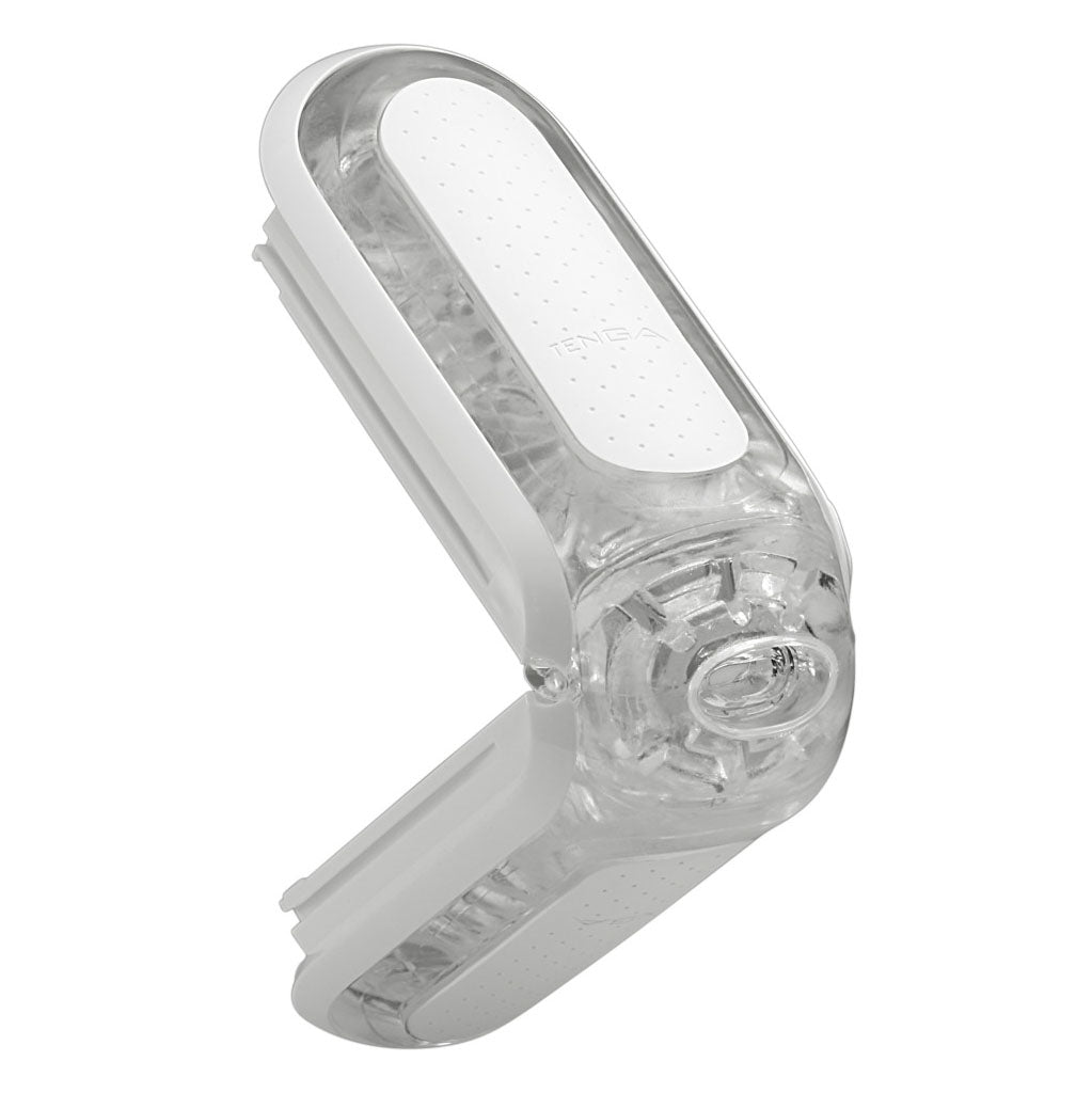 Tenga Flip 0 Zero masturbator, a reusable men's pleasure toy with a sleek, futuristic design.